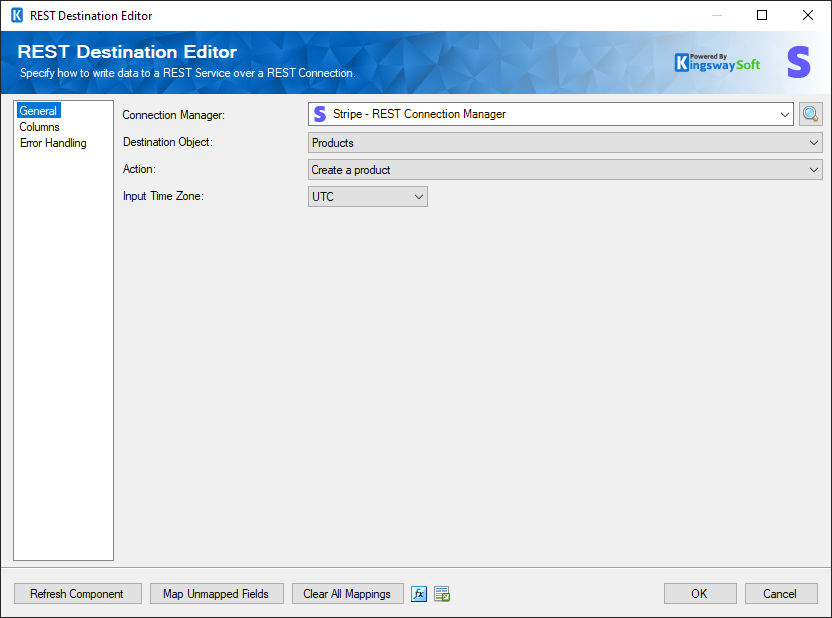 SSIS REST Stripe Destination